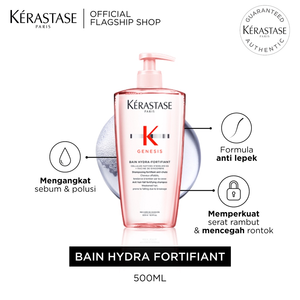 Kerastase Bain Genesis Hydra 500ml Shampoo Rambut Rontok & Patah (Normal)-4