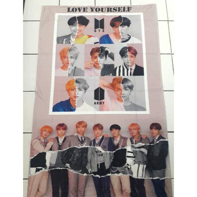 SELIMUT CUSTOM KARAKTER / BTS / IDOL / BLACKPINK / FROZEN - KARTUN ( bisa tulis nama )