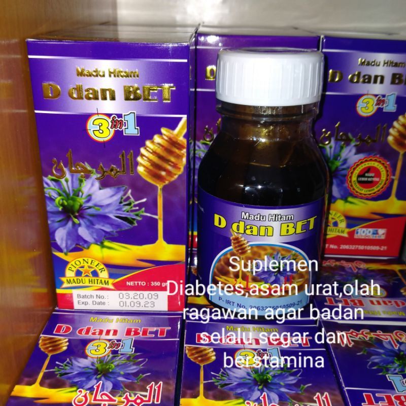 

Madu hitam D dan Bet 3 in 1 almarjan diabetes kencing manis original