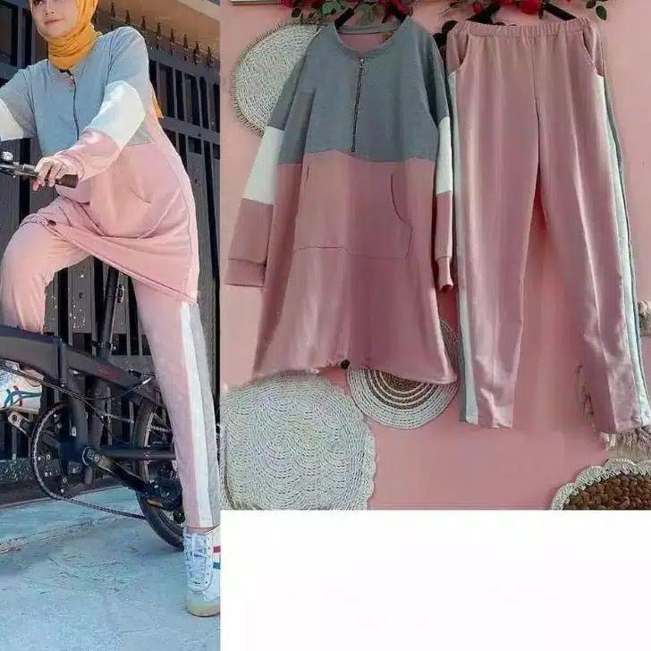 Keluaran Terbaru.. setelan Baju Olahraga Sepeda Stelan Muslim Olahraga Muslimah Baju Olahraga Wanita