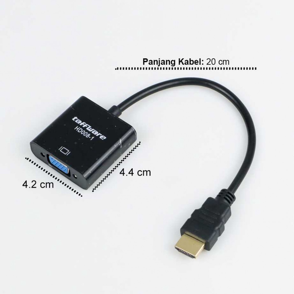 Taffware Adapter HDMI ke VGA Female dengan Audio - HD008-1