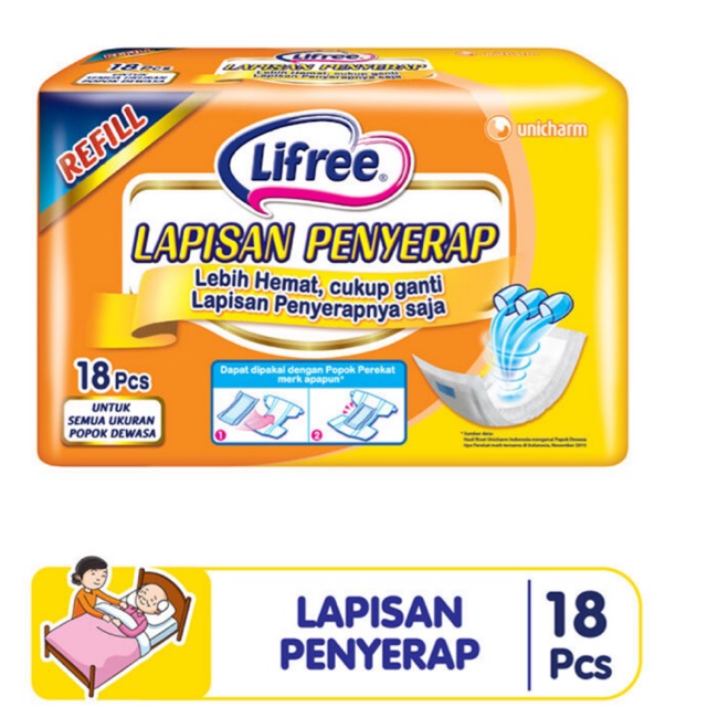 LIFREE Lapisan Penyerap 18Pcs