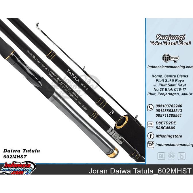 Joran Spinning Daiwa Tatula 602 Mhst
