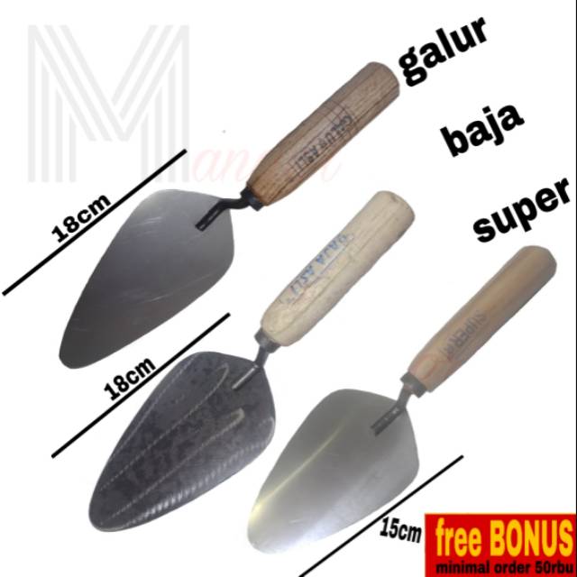 Sendok semen galur, baja, super cetok bangunan murah