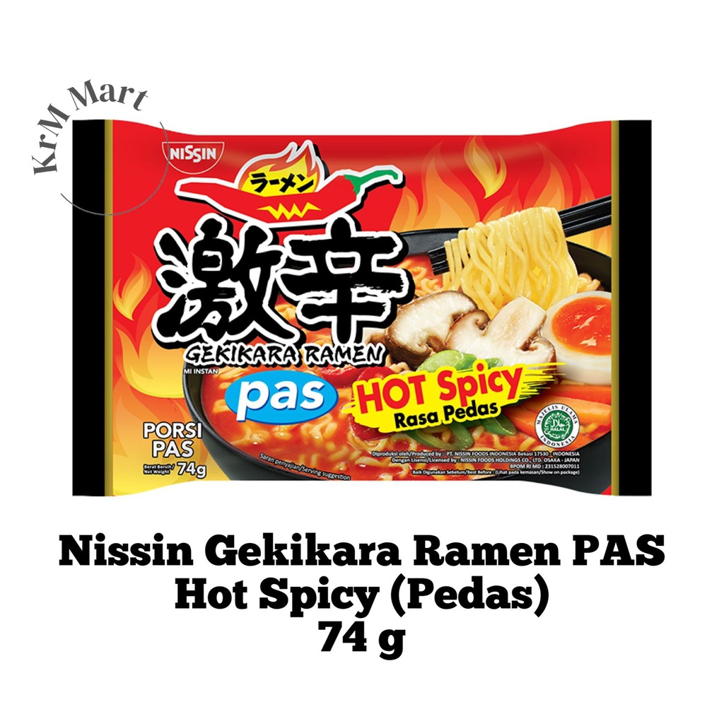 

Nissin Gekikara Ramen PAS Hot Spicy 74 gr mie mi pedas 74gr instan