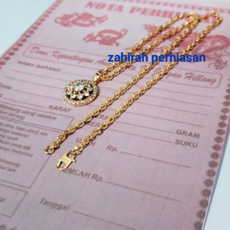 KALUNG NORI EMAS LIONTIN PERMATA FULL ANTI KARAT