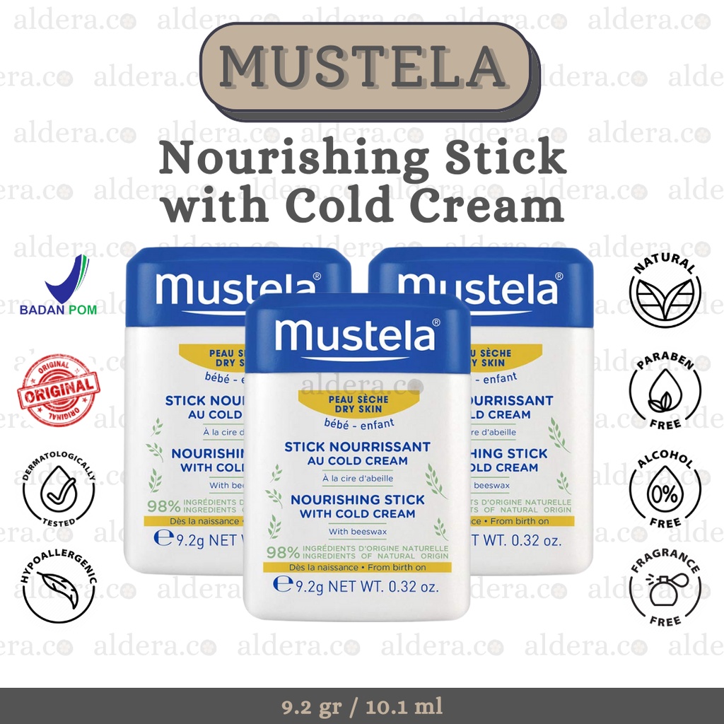 MUSTELA Bebe Nourishing Stick with Cold Cream — Mustela Baby Lip Balm , Mustela Baby Cheek Balm , Mu