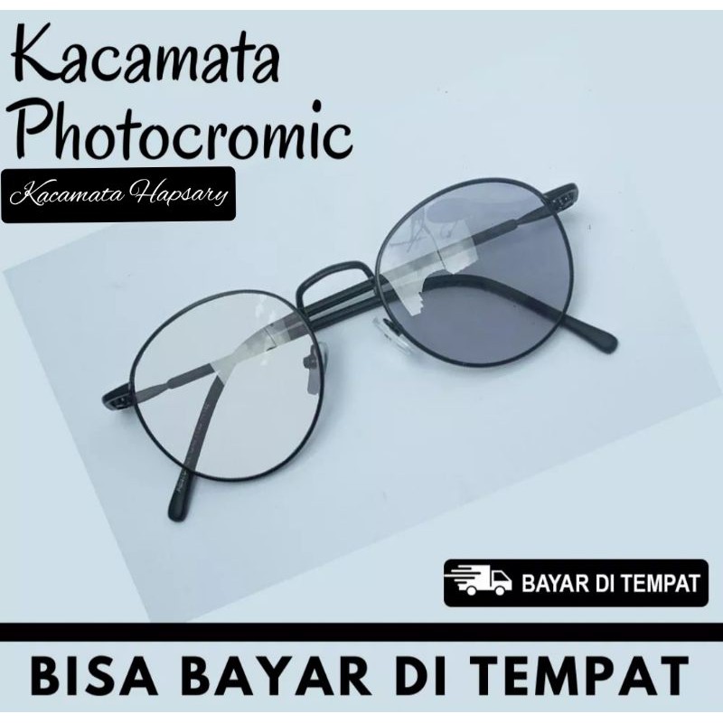 FRAME KACAMATA KOREA BULAT 9765 LILO + LENSA PHOTOCROMIC ( NORMAL ) NO MINUS DAN ANTI RADIASI