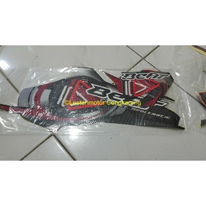 Striping Lis - lis Body - Stiker Motor Beat 2009 Hitam High Quality