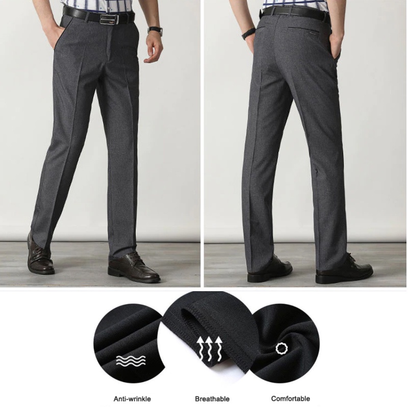 MYSTERICOUS Celana panjang pria Casual Formal Harian Slimfit MYST - Darkgrey (Bahan Super Adem)