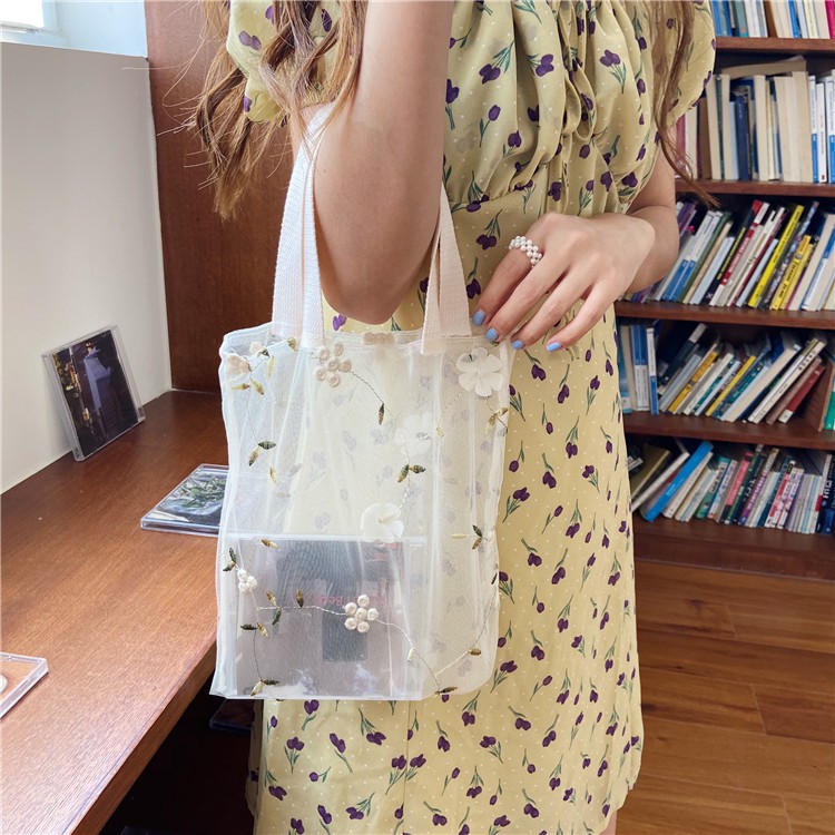 TM-69 tas belanja jinjing bahu kain kerut shopping bag import korea jepang summer