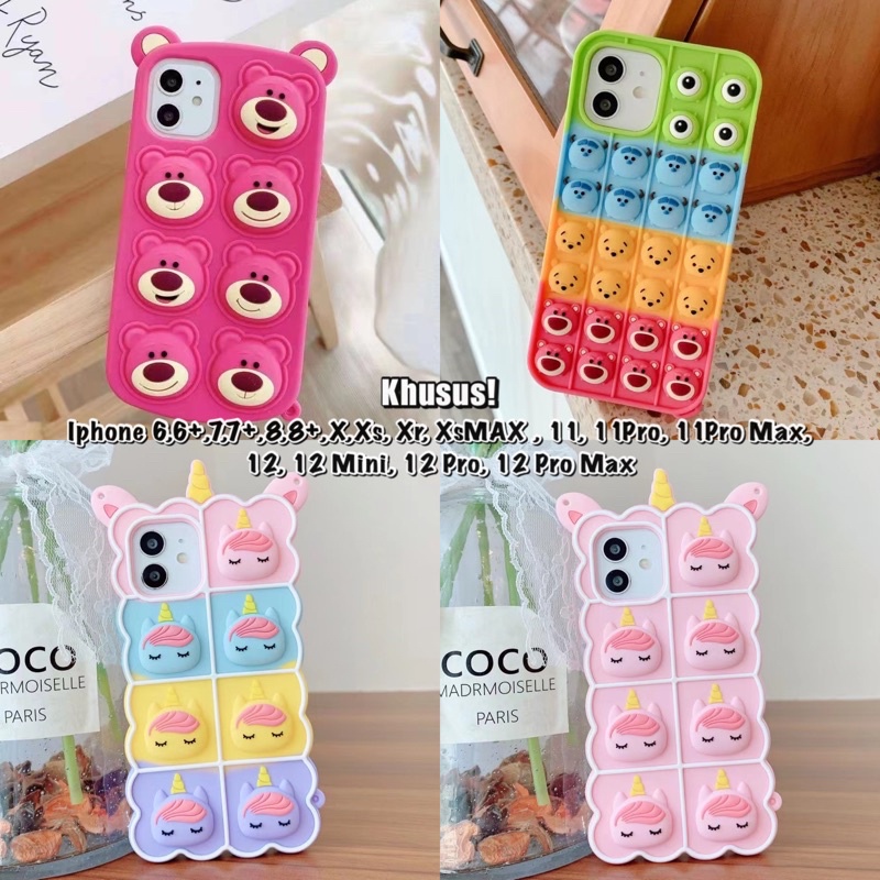 POP IT CASE IPHONE 13 PRO MAX 6 6+ 7 7+ 8 plus X Xs Xr XsMAX 11 11ProMax 12 12Mini 12Pro 12ProMax Pro Max 11Pro