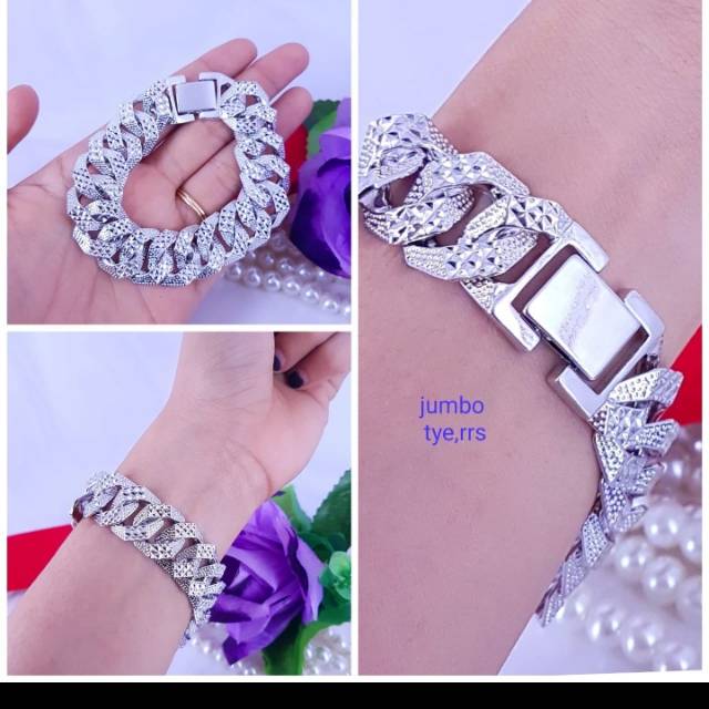Gelang sisik naga titanium jumbo dan sedang, keterangan ada digambar,awet,