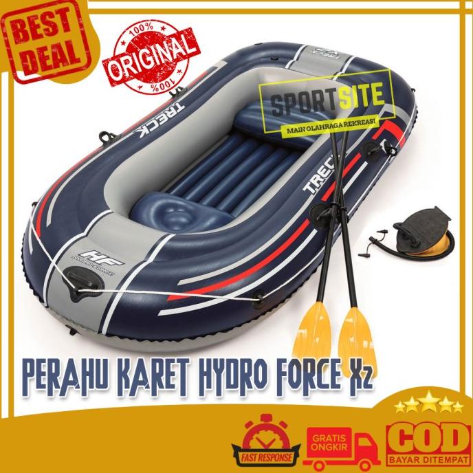 Bestway Hydro Force Treck X2 Boat Set Perahu Karet + Dayung + Pompa