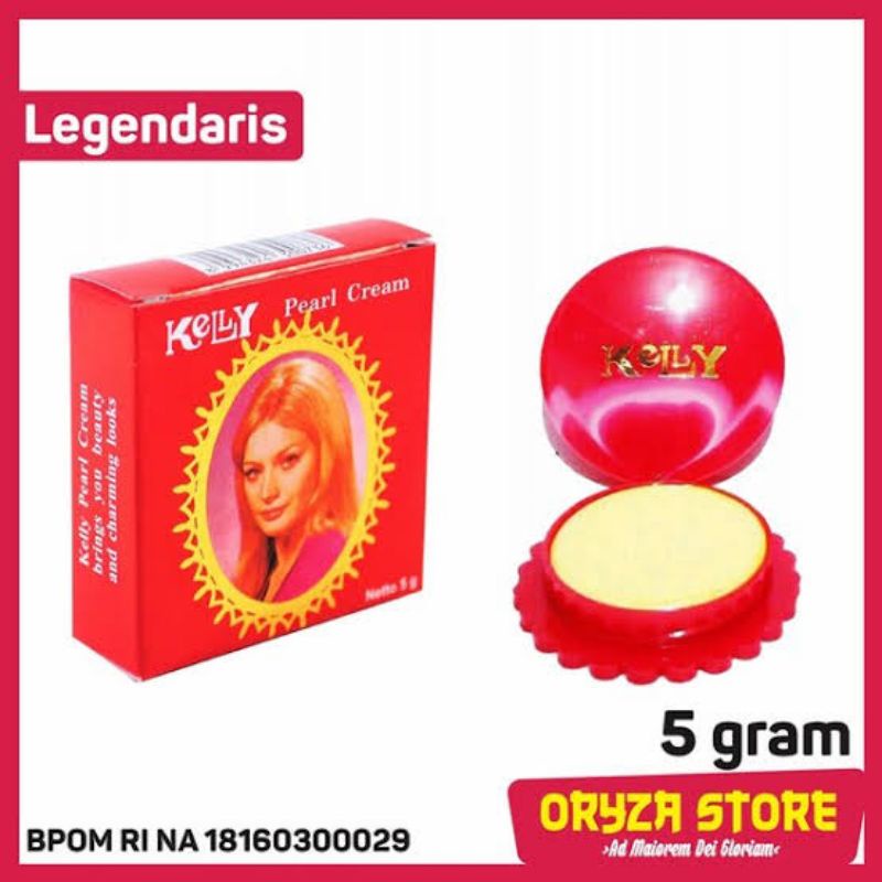 ORIGINAL KELLY PEARL CREAM 5 GRAM / KRIM WAJAH KELLY WHITENING CREAM 5 G