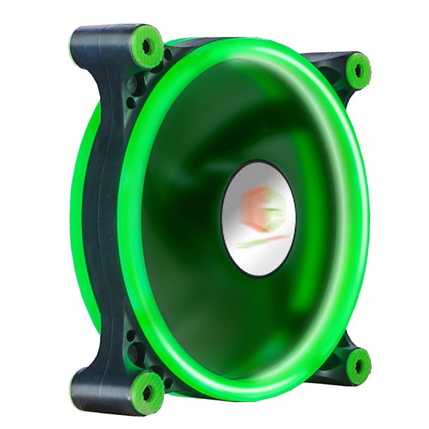 CUBE GAMING DOUBLE RING FAN V2.0 12CM 1300RPM GREEN LED