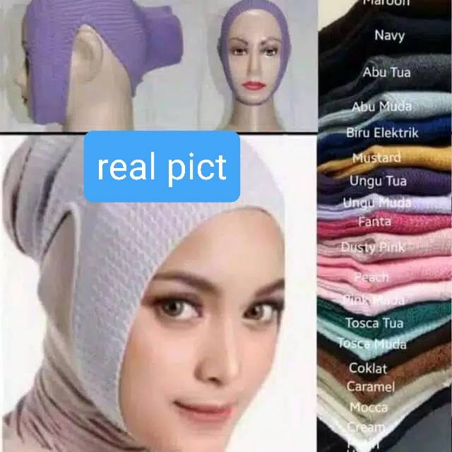 Ciput rajut anti budeg/inner jilbab real pict kualitas ok (COD)