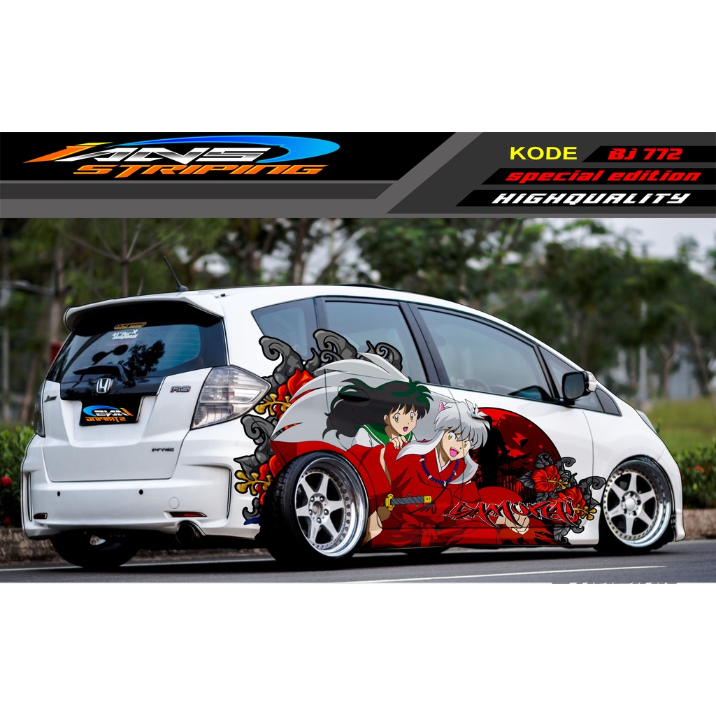 DECAL STICKER MOBIL HONDA BRIO AGYA JAZZ AVANZA YARIS / DECAL STICKER MOBIL JAZZ / STIKER MOBIL