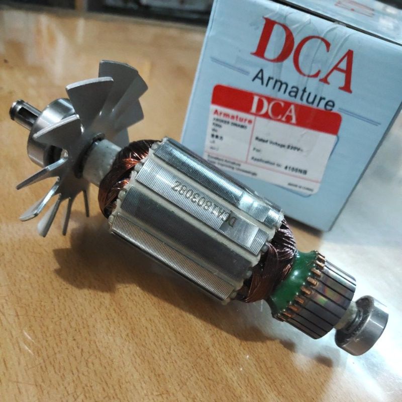 ORIGINAL PARTS 〽️ 1 Paket Armature DCA • 4100 NB ➕ 2 Bearings Depan 629 & Belakang 608 • RV 220V • P