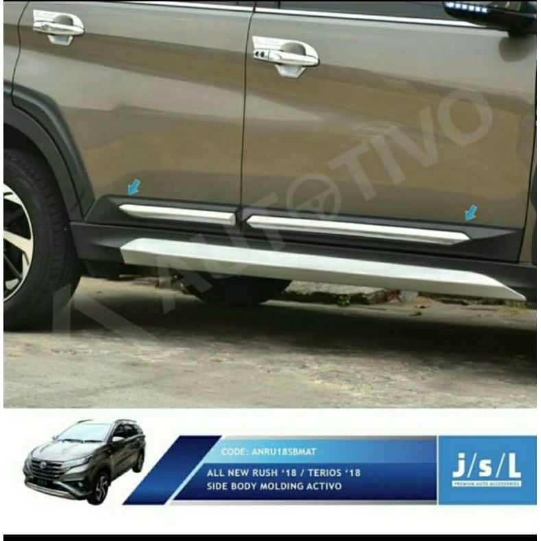 List Body All New Rush Terios 2018-2023 Model Activo Side Body Moulding