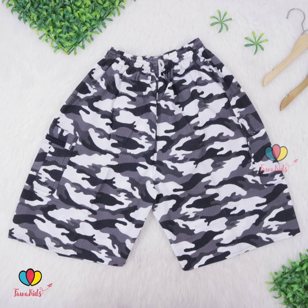 Celana Pendek ABRI Dewasa Loreng Uk Normal / Pants Kantong Boxer Olahraga Santai Kasual Kolor