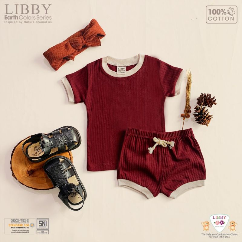 LIBBY - JASPER SET PENDEK - SETELAN BAJU ANAK LIBBY - SET BAJU BAYI