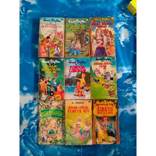 PAKET ENID BLYTON LANGKA , 9 JUDUL ,,ENAM BERANDAL CILIK,PONDOK LIBIRAN,GIA RAHASIA,RUMAH BERATAP ME