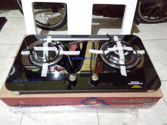 (khusus Gojek) Kompor Gas Glass/kaca Mewah Winn 2 Tungku - W888 W-888