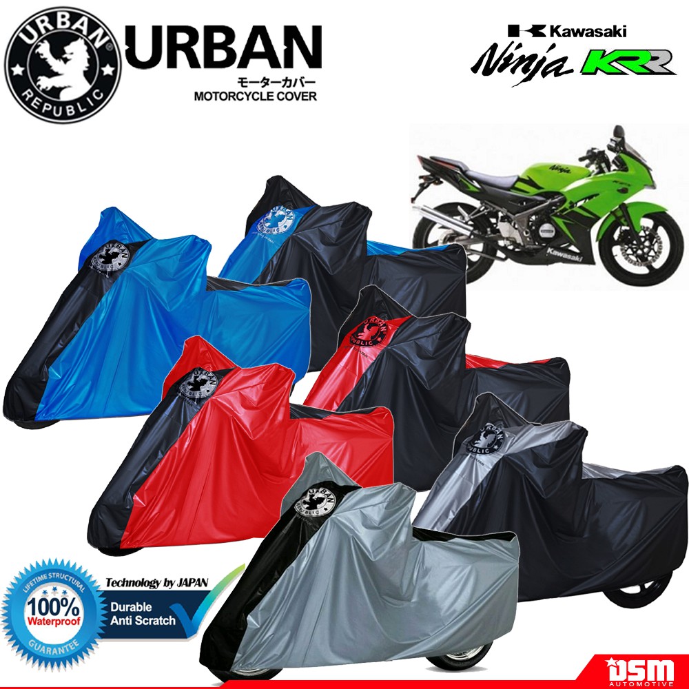 Urban / Cover Motor Kawasaki Ninja KRR 100% Waterproof / Aksesoris Motor Ninja KRR / Ninja SS / DSM