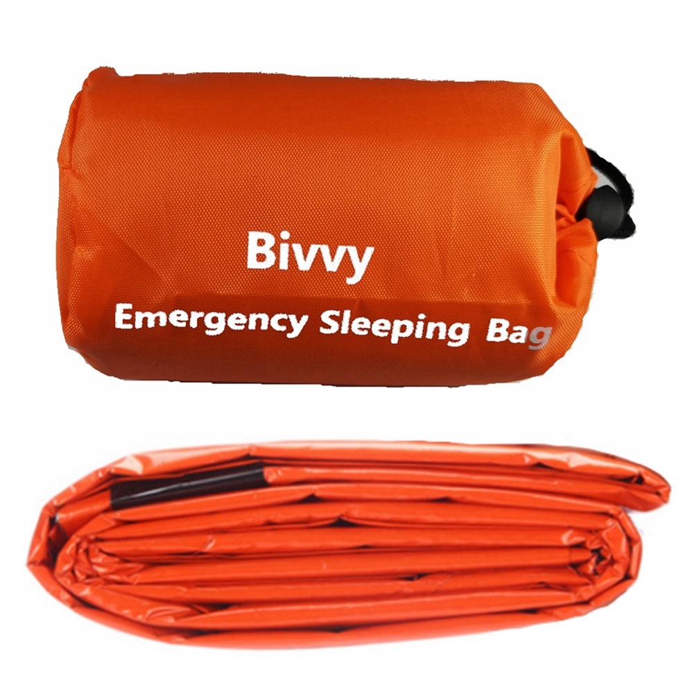 Emergency Sleeping Bag Emergency First Aid Sleeping Bag Pe Aluminium Film Tent Untuk Outdoor Camping Shopee Indonesia