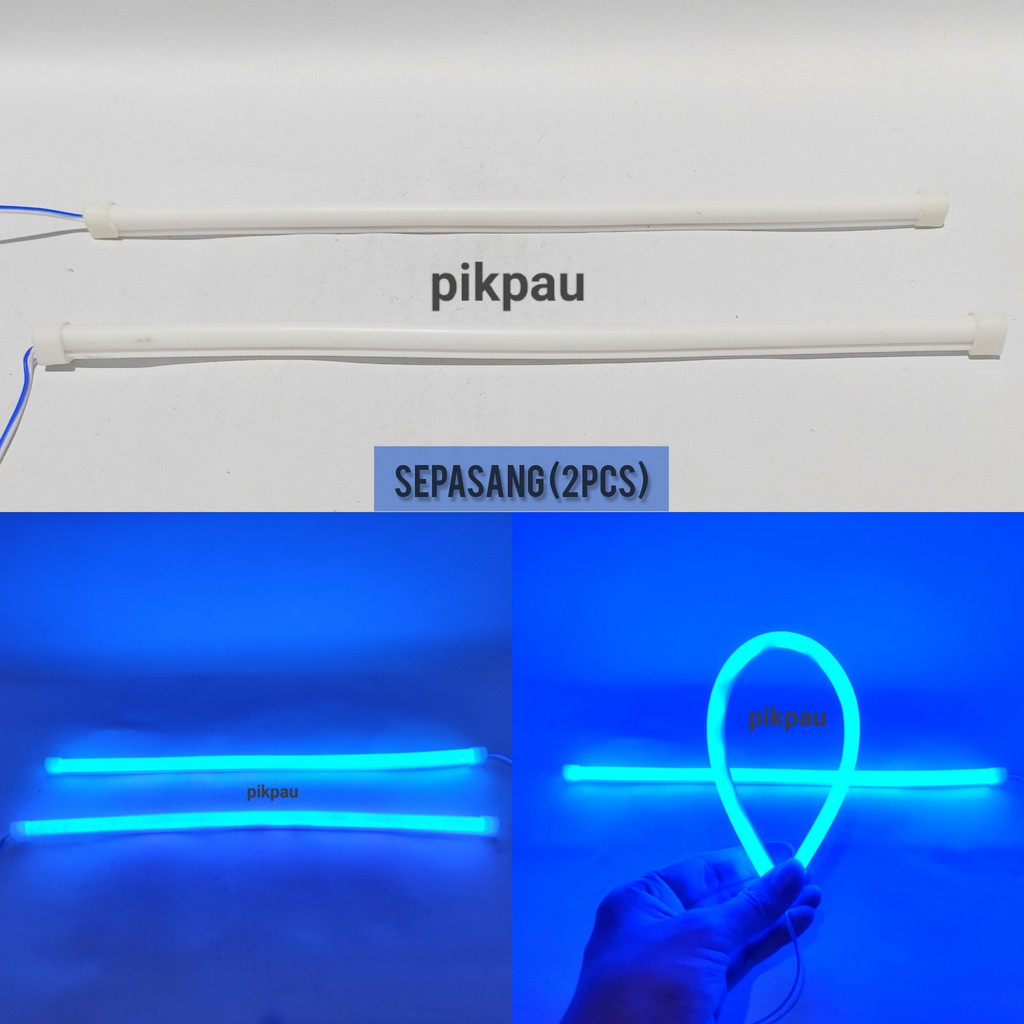 SEPASANG Lampu Alis Fleksibel 30cm LED Motor