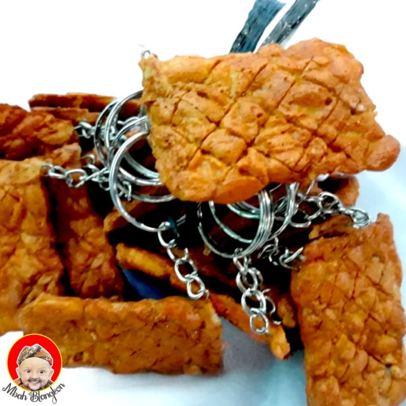 PROMO!!! Gantungan Kunci Snack Unik | Mirip Asli | Souvenir | Tempe | Tahu | Ceker | Permen | Oreo | Gula Kacang | Pastel | Paha Ayam-Tempe