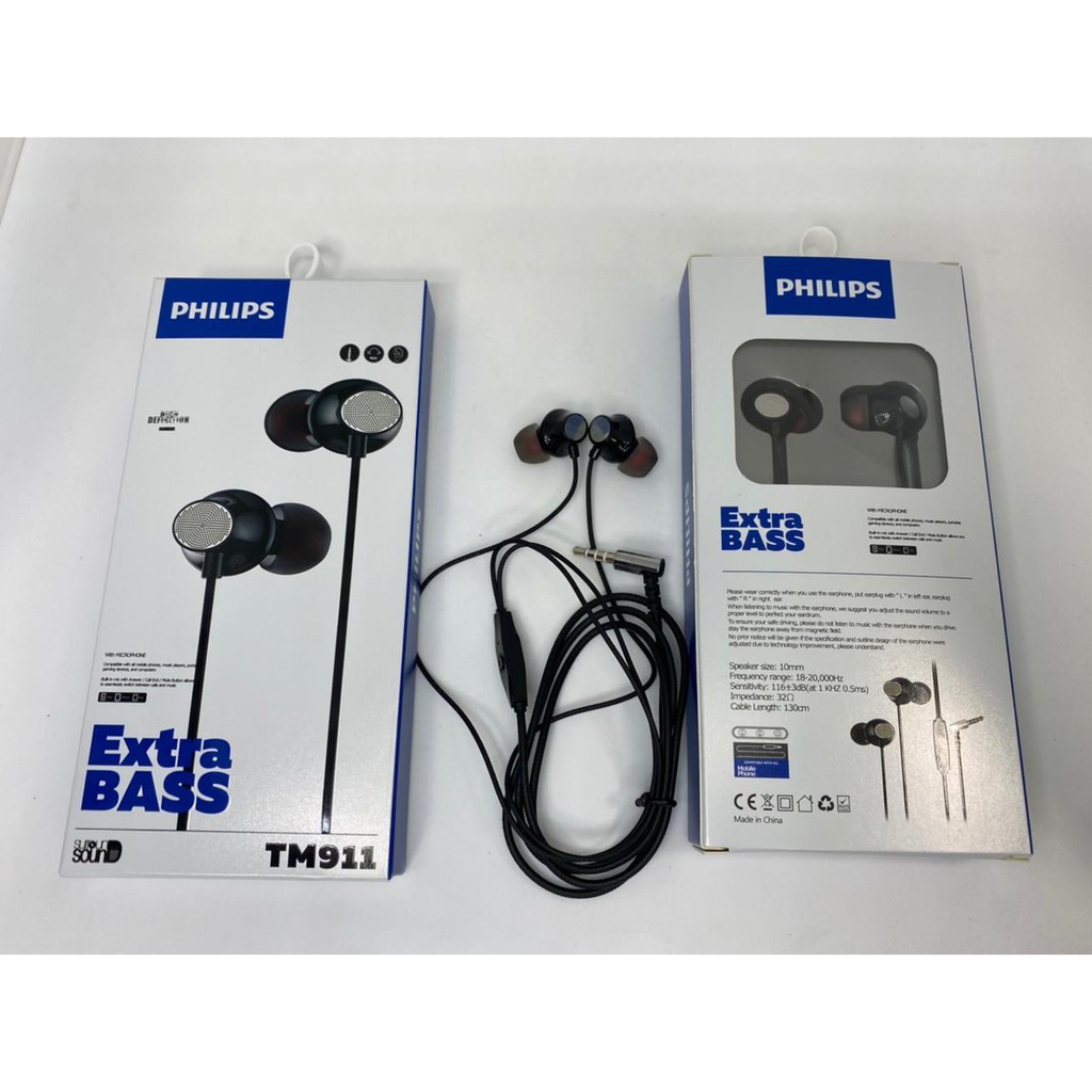 NEW~Headset / Handsfree PHILIPS AT181 AT181+ AT186 TM911 Extra Bass Earphone