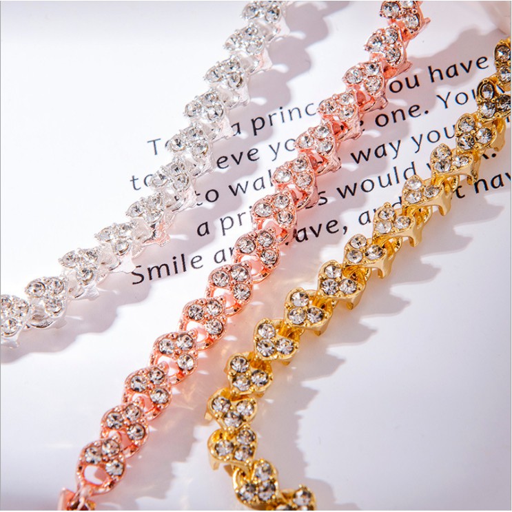 JY-AX Korea Gelang Perempuan Kristal Fashion Berlian-2