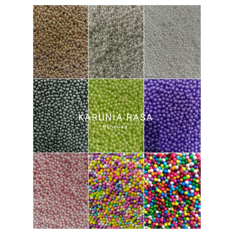 

Sprinkle bulat diameter 2mm/ Trimit / Hiasan kue - bisa dimakan (30gr)