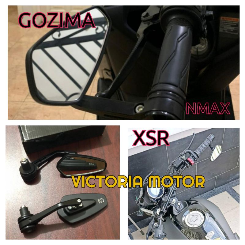 Spion bar end jalu oval Gozima kaca biru kaca bening Universal