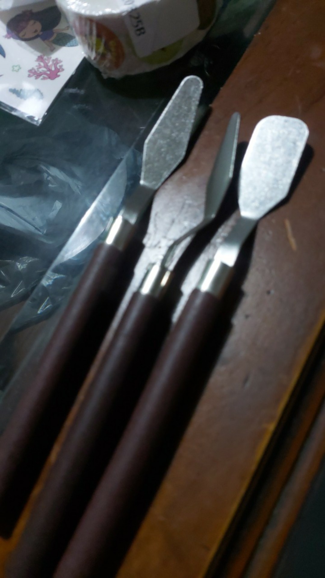 [jiaqing] 3pcs/set Painting Palette Knife Spatula Mixing Paint Stainless Steel Art Knife