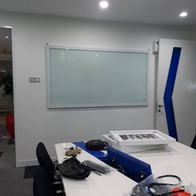 

Glassboard frame putih, papan tulis kaca list frame aluminium