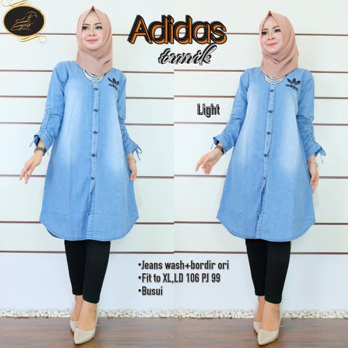 PROMO DISCOUNT BAJU ATASAN WANITA KULIAH  stok masih beb klik beli segera kirim  adidas tunik good q