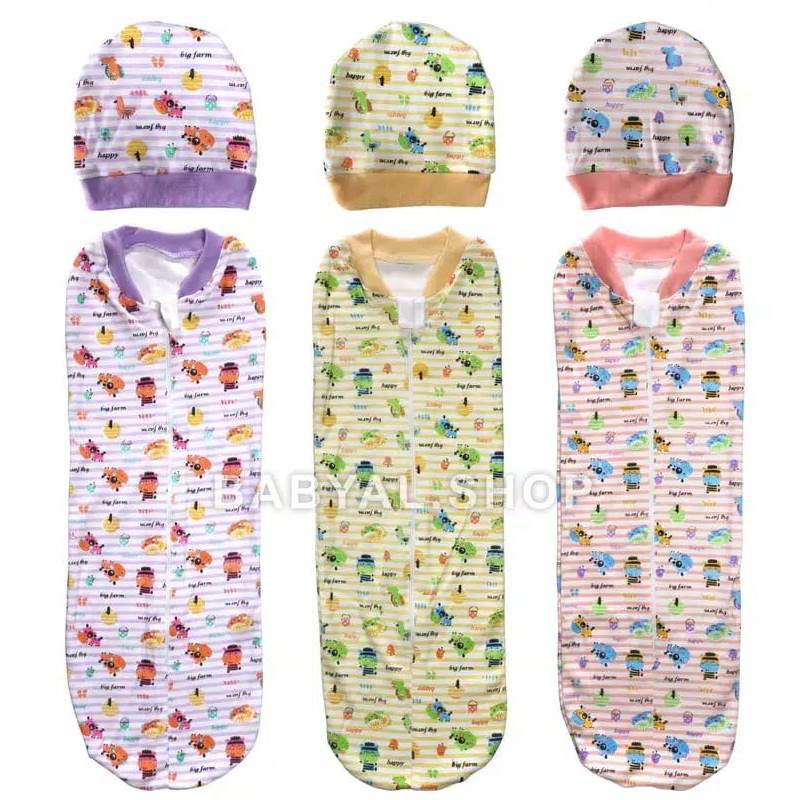 Bedong instan bayi halus lembut bahan full cotton