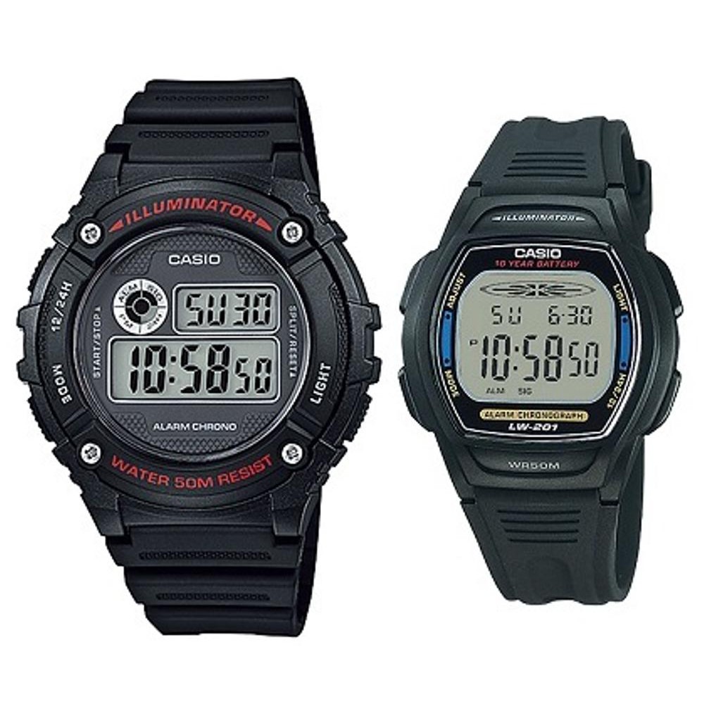 Jam Tangan Casio Original Couple Pria Wanita W 216H 1A LW 201 2A Harga Sepasang