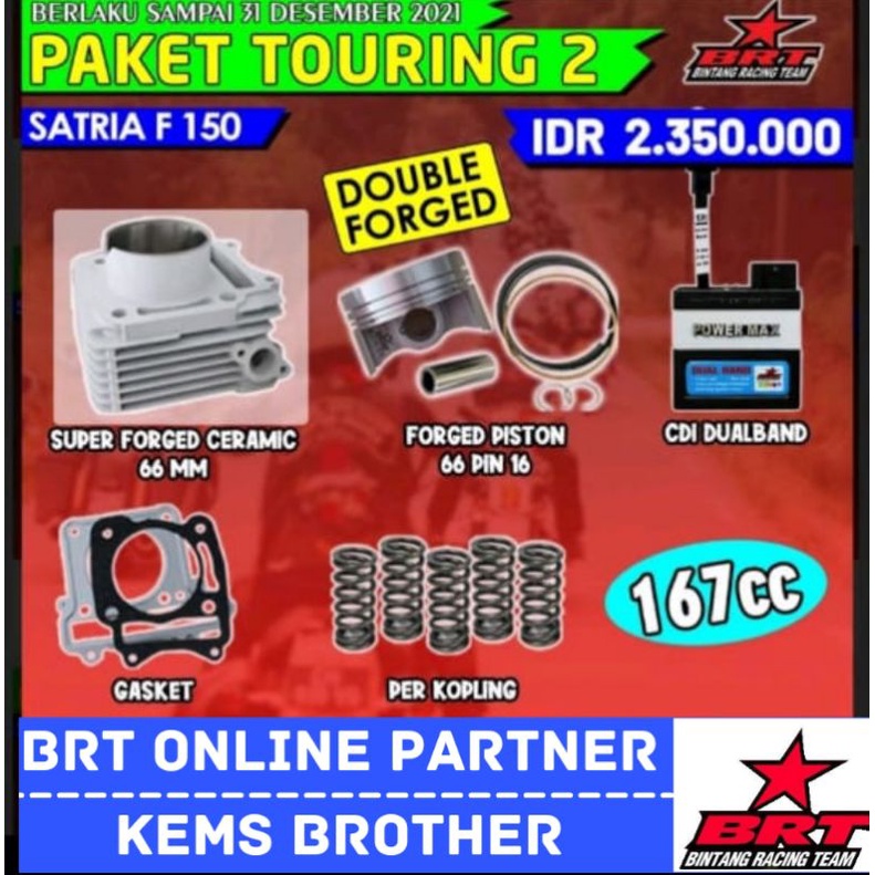 BLOK BRT SATRIA FU KARBU PAKET TOURING 2 total 167CC