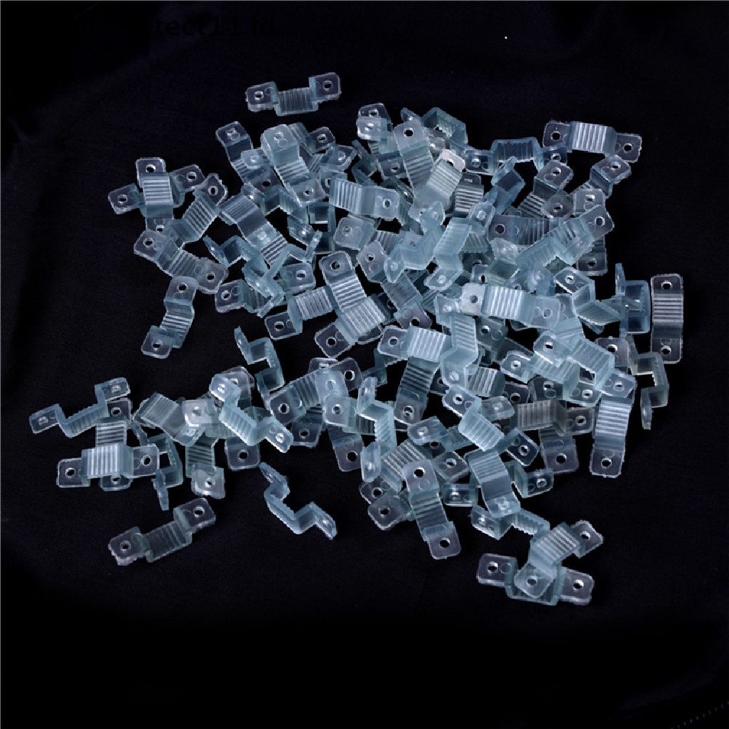 //HG&amp;ID// 100pcs 10mm LED Fixing Silicon Mounting Clips LED Strip Light Connector Clips .