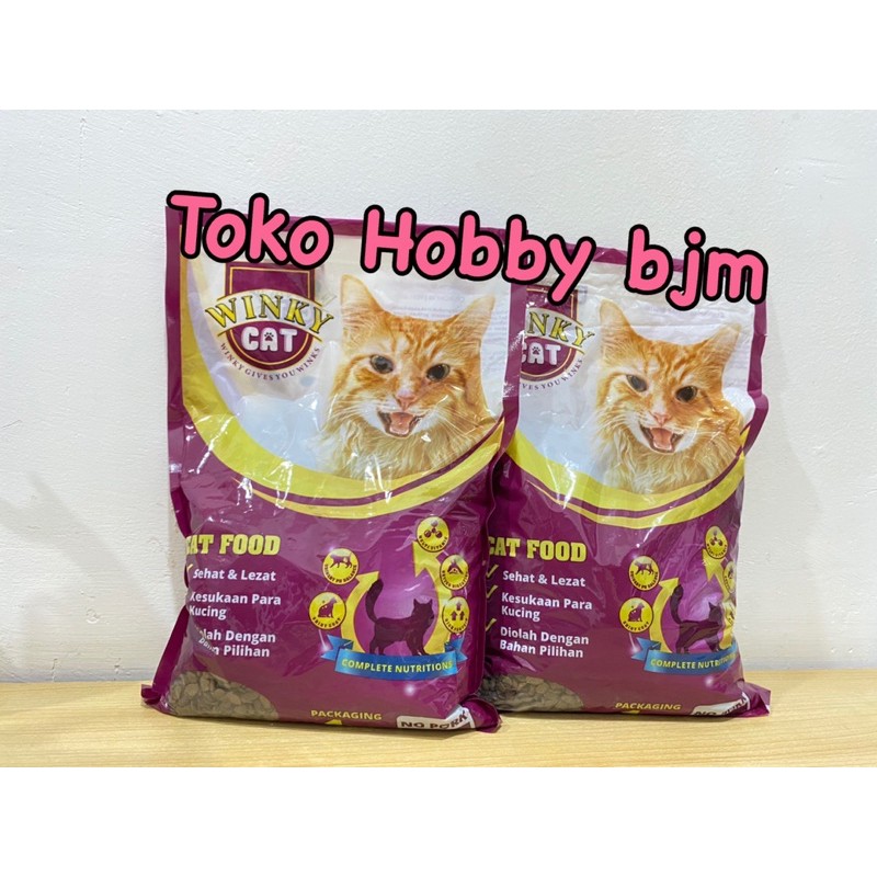 Winky cat food 1 Kg Makanan kucing dryfood 1kg wingki adult pakan pellet kucing dewasa