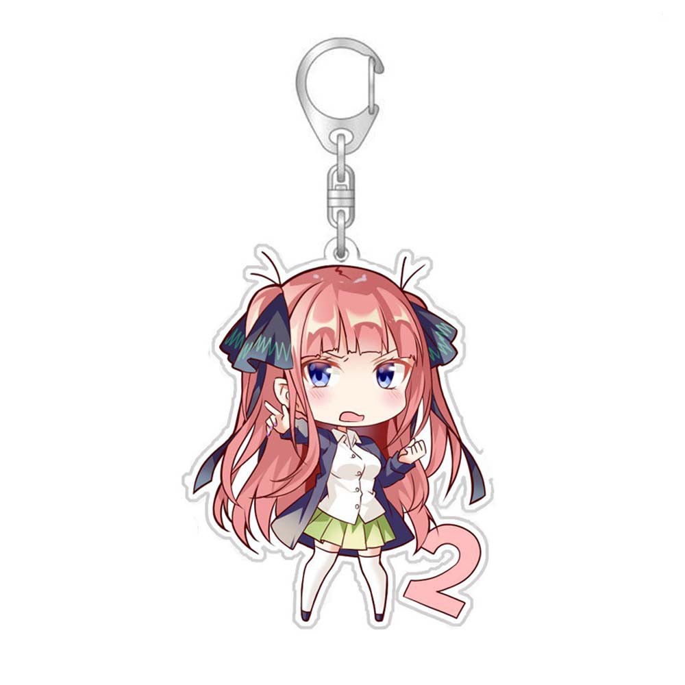 Lanfy Gantungan Kunci Motif Anime Nakano Miku Yotsuba Itsuki Gotoubun No Hanayome Bahan Akrilik