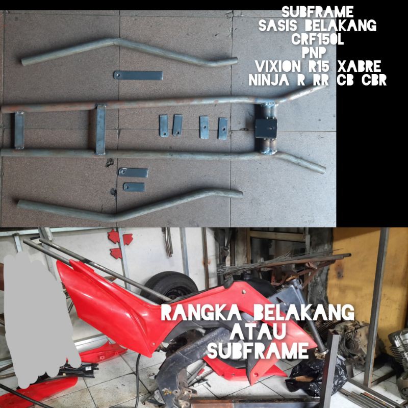 subframe rangka crf 150 L bagian belakang atau subframe crff 150 sasis belakang crf