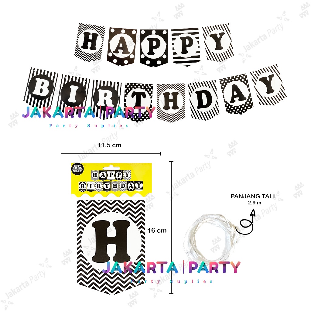 Banner Happy Birthday Mix #2 / Bunting Flag HBD / Party Flag