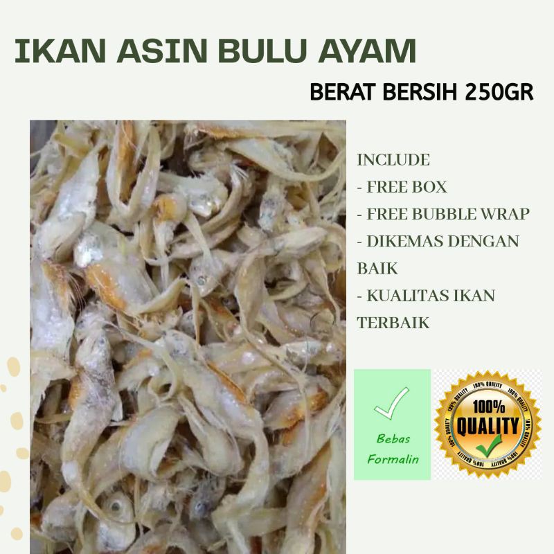 

IKAN ASIN BULU AYAM 250gr