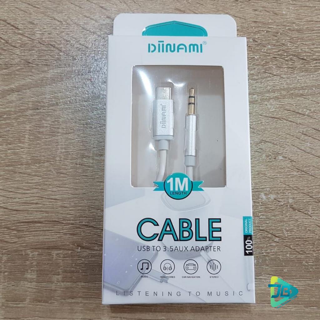 ￼DIINAMI KABEL IPHONE LIGHTNING TO AUX 3.5MM ,TYPE C TO JACK 3.5MM PREMIUM NYLON KABEL AUDIO JB8809