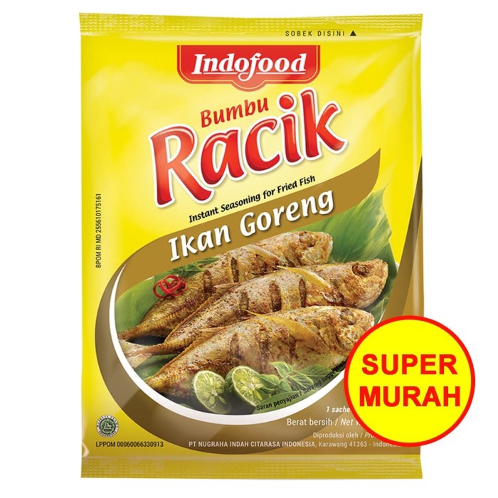 

Indofood Bumbu Racik Instant (instan) Ikan Goreng Sachet 20 Gram / gr